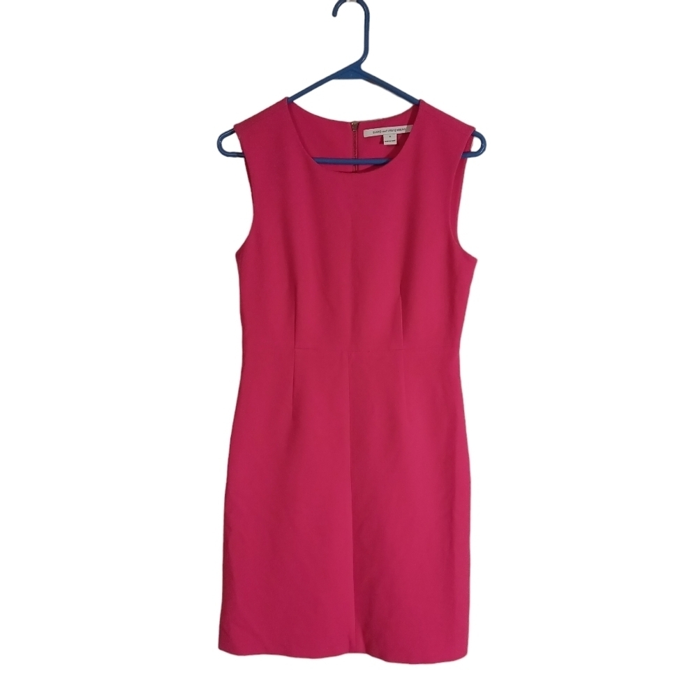 Diane Von Furstenberg Pink Career Carrie Dress Sheath Ladies 6 Old Money